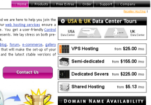 vps and dedicated servers on a reseller template