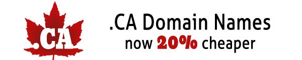 CA domains 20% cheaper