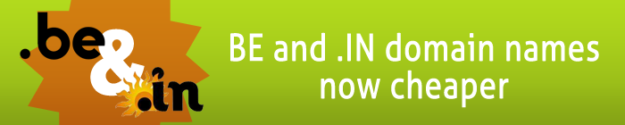 .BE and .IN Domain Names Are Now Cheaper
