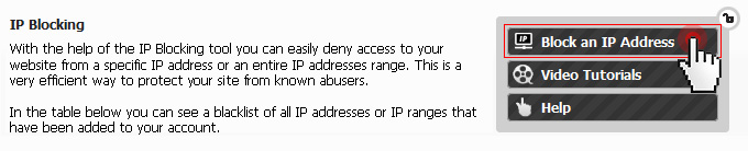 IP Blocking security tool
