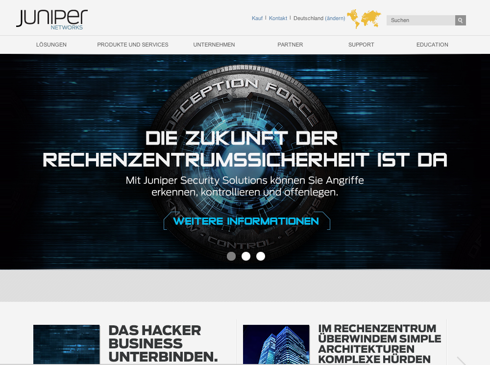 Geo targeting - a site opened from Germany