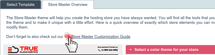 Store Master Customization Guide in Control Panel