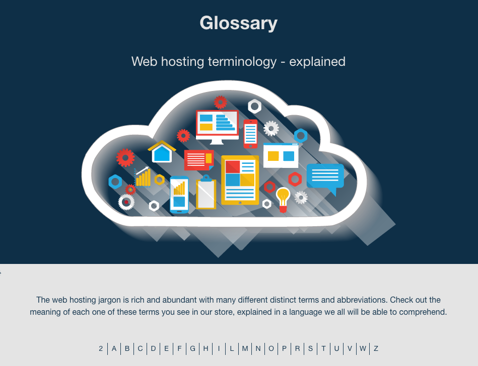Store Master - web hosting glossary