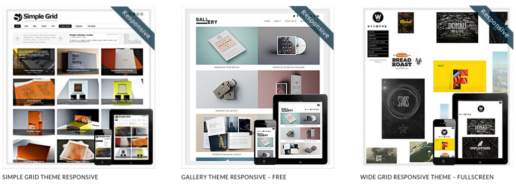 Free WordPress themes - grid layout