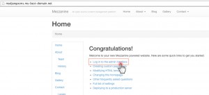 Django CMS Mezzanine - insllation complete