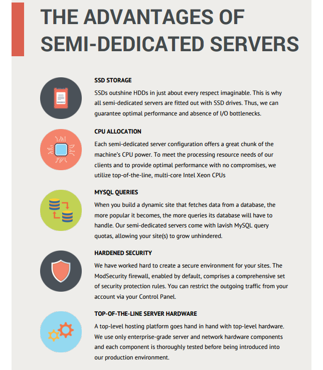 PDF-semi-dedicated servers brochure -advantages