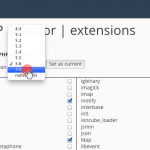 PHP version selector in cPanel