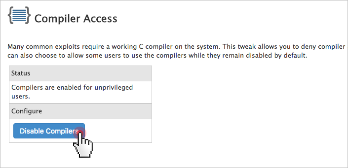 Unmanaged VPS security checklist - disable compilers