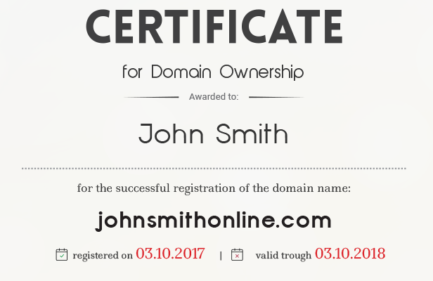 Domain certificates - details