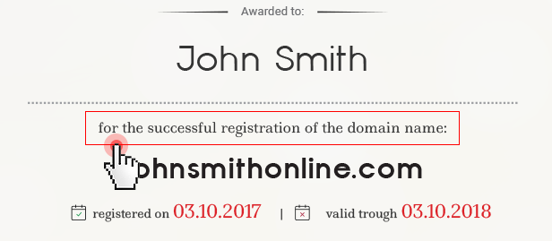 Domain certificates - registration