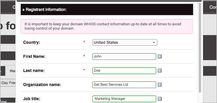 WHOIS: Retrieve information on a domain name