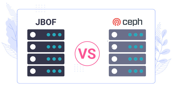 differences between ceph jbof nvme systems